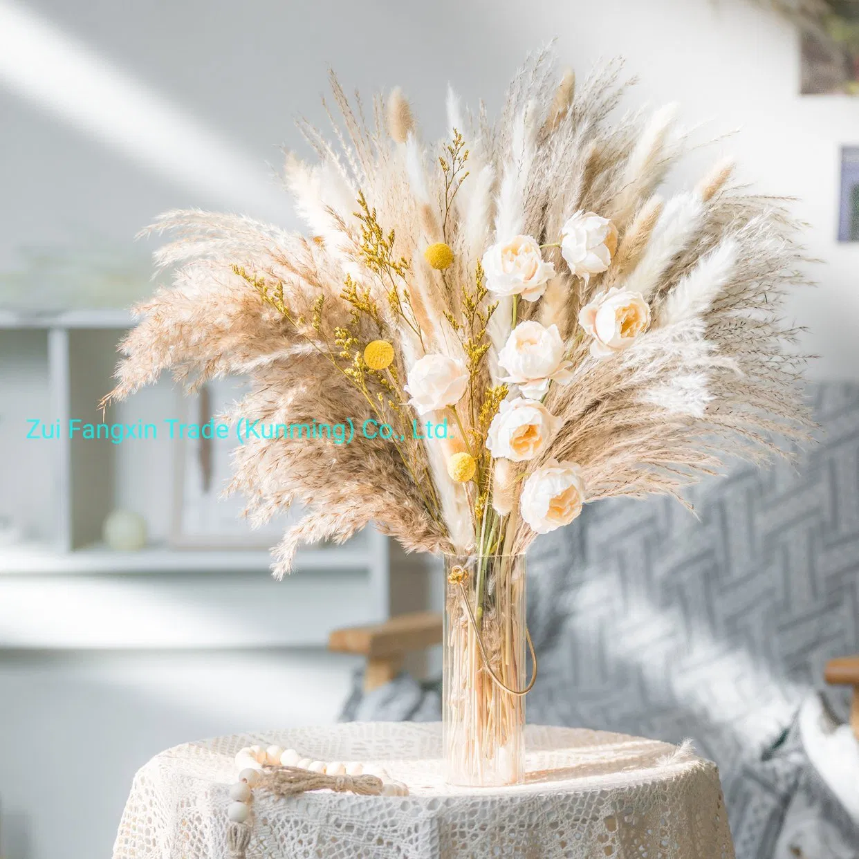 Amazon Best Selling Dried Flower Pampas Grass Preserved Bouquet for Party Decorations Home Decor Wedding Supplies