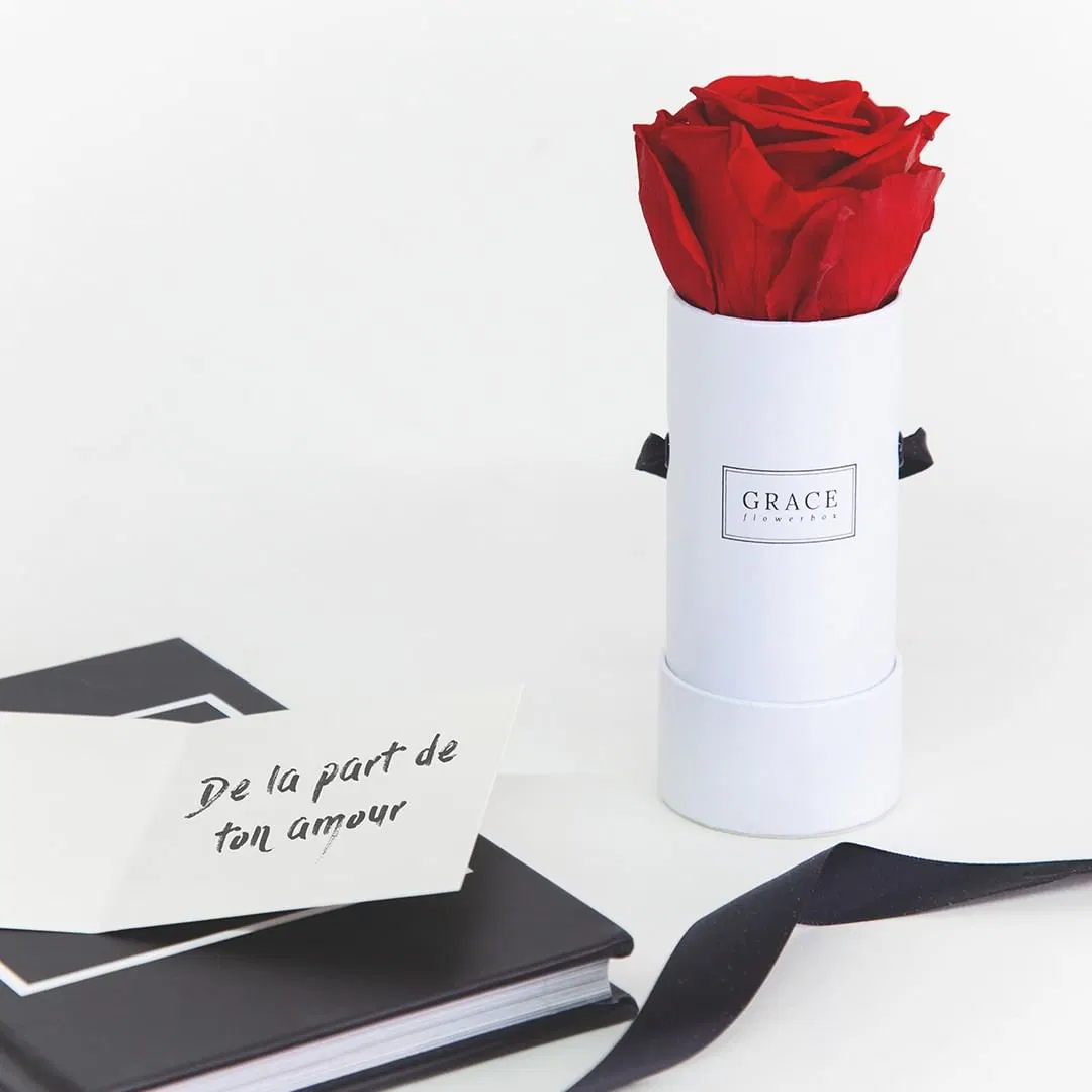 Bambi Size Single Roses Preserved Flower Gift Boxes for Mini Roses Packaging