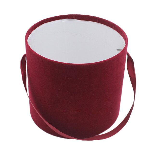 Luxury Custom Preserved Flower Box, Velvet Rose Box, Round Packaging Box