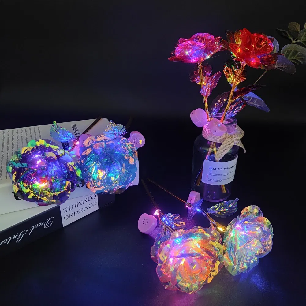 Foil Rose Gift Box Flower Mother's Day 520 Christmas Valentine's Day Gift Birthday Flower