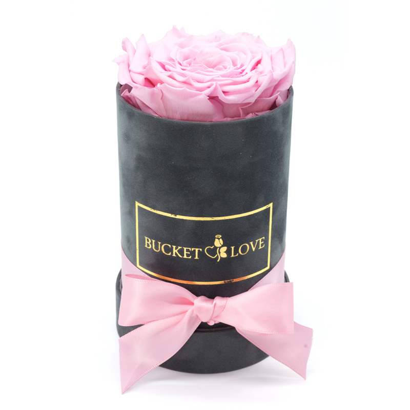 Hot Stamping Logo Flower Paper Gift Box, Custom Single Rose Preserved Flower Box