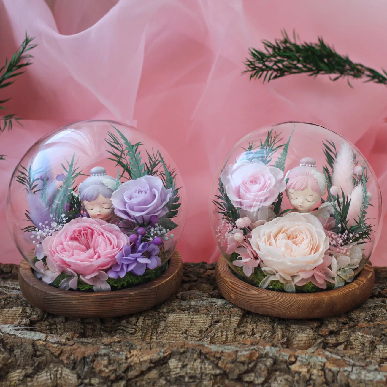 10years+ Factory Direct Wholesale Eternal Glass Flower Handmade Forever Roses Flower in Glass Dome Preserved Eternal Flowers Gift for Valentine's Day
