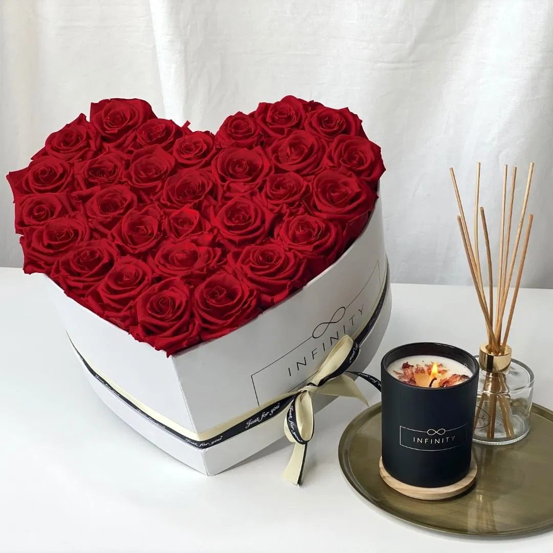 Handmade High Quality Heart Shape Gift Flower Box for Wedding Party